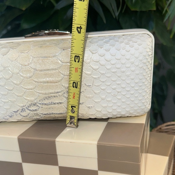 Coach white, ivory gold hardware Madison pinnacle embossed Python with dustcover - Picture 14 of 16